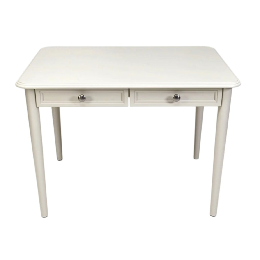 **Mesa de Trabalho Compacta com Gavetas Brancas**